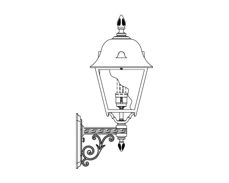Jefferson, Large Fluorescent, aluminum, Wall Mount, opal acrylic, (1) 42W CFL, 120V